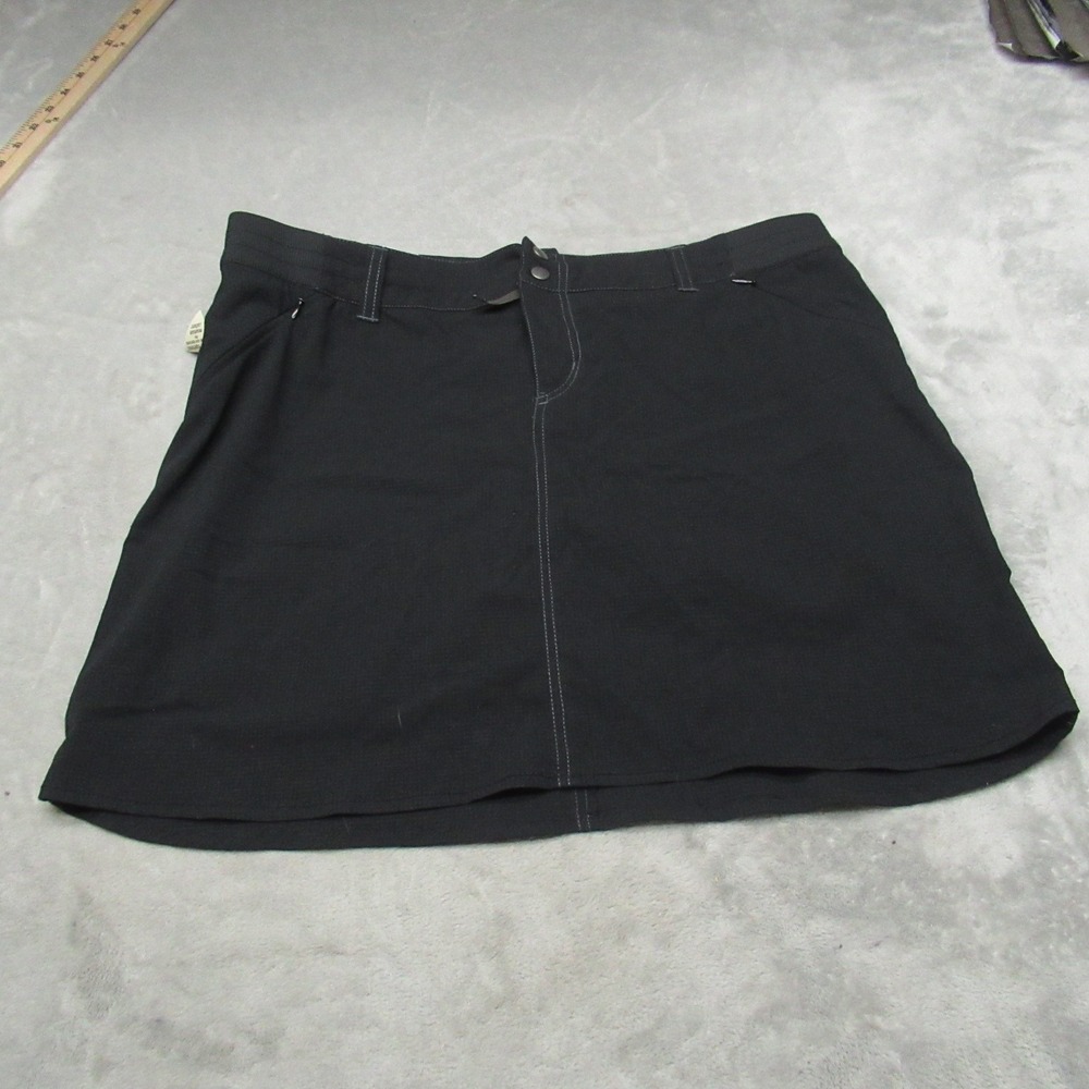 Kuhl Stratus Skort Women 12 Black Ripstop Stretch Built In Shorts Travel $75 NEW
